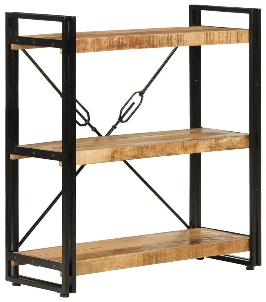 351106 vidaXL Estante c/ 3 prateleiras 77x30x80 cm mangueira maciça/ferro