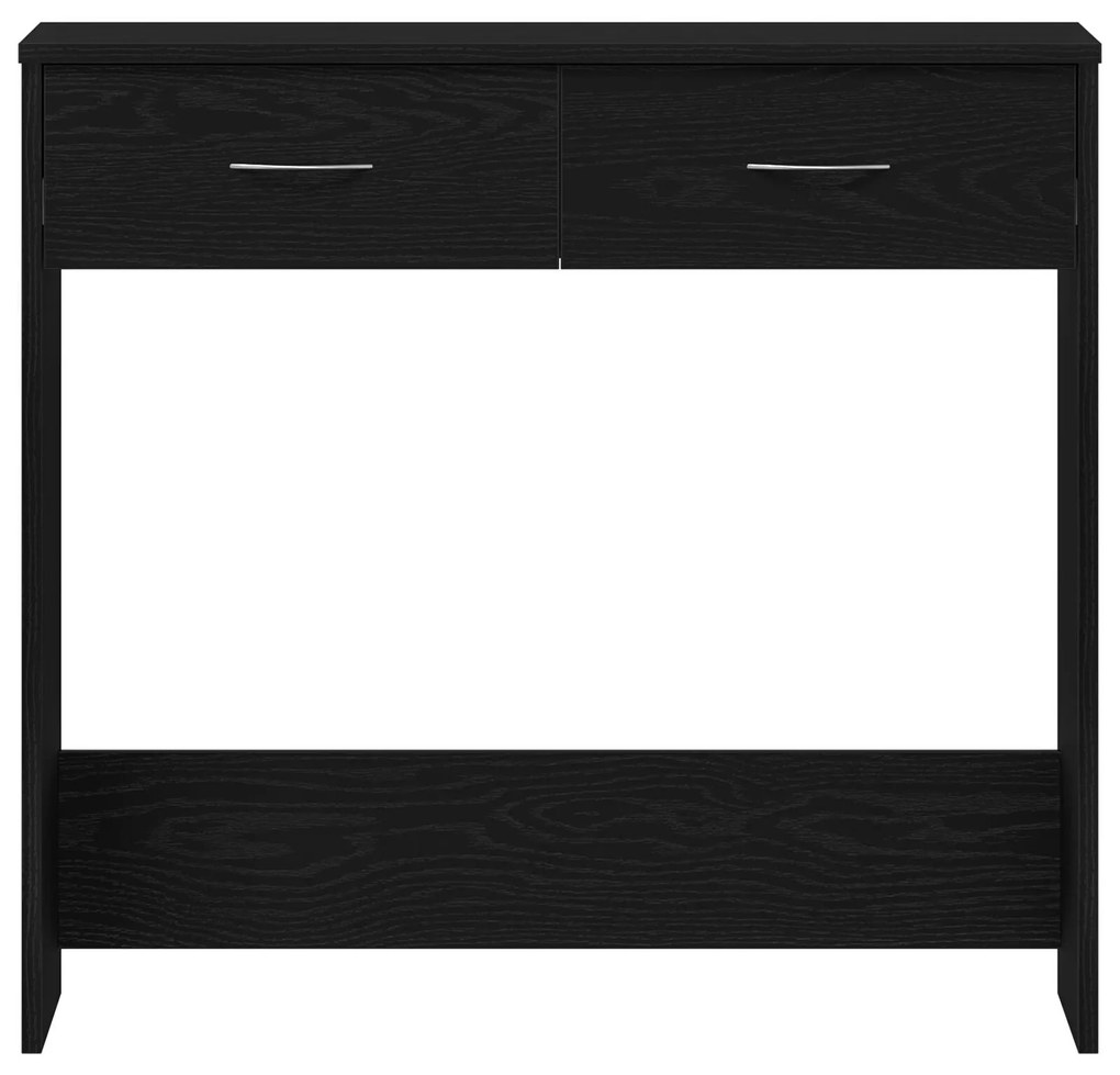 Mesa vidaXL Preta em Carvalho 80x40x75 cm em Madeira de Engenharia