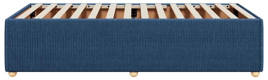 Estrutura de cama sem colchão 100x200 cm tecido azul