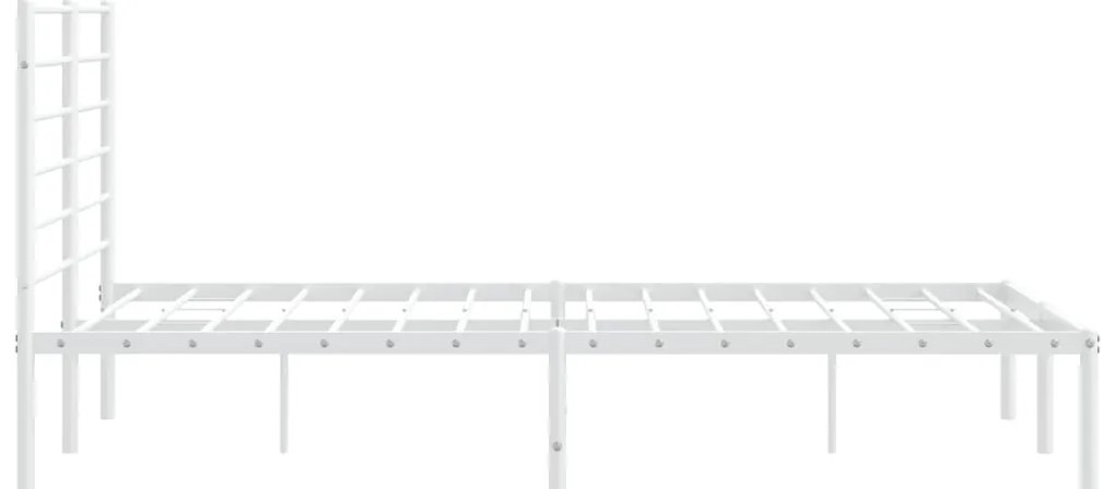 Estrutura de cama com cabeceira 120x200 cm metal branco