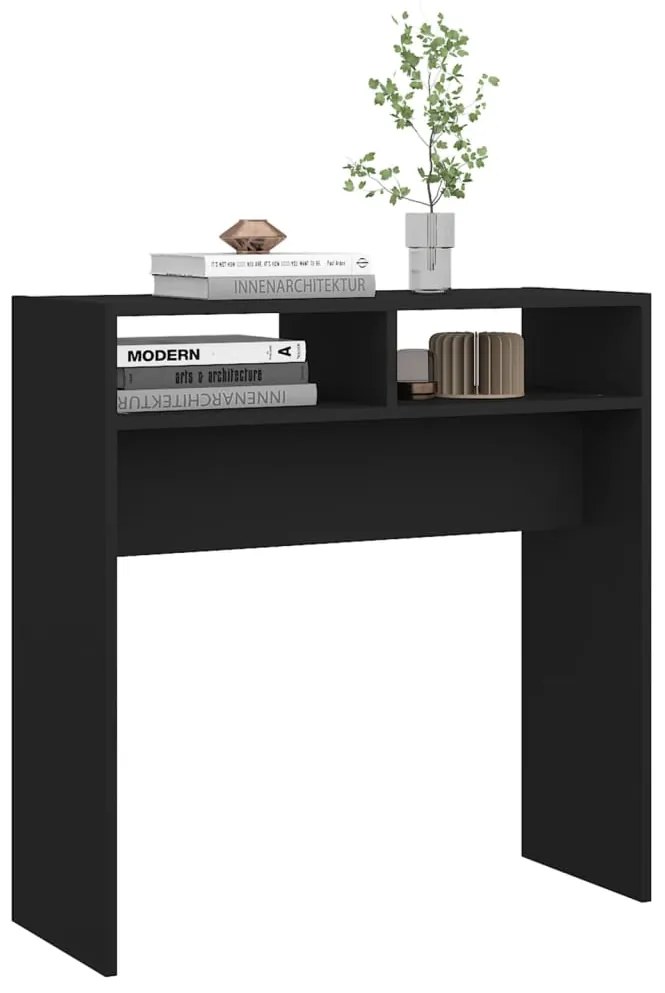 Mesa consola 78x30x80 cm derivados de madeira preto