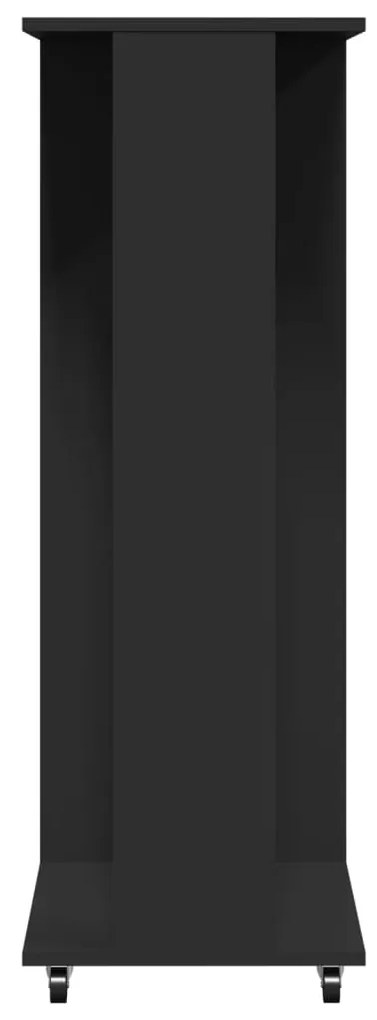 Roupeiro com rodas 102x38x110 cm derivados de madeira preto