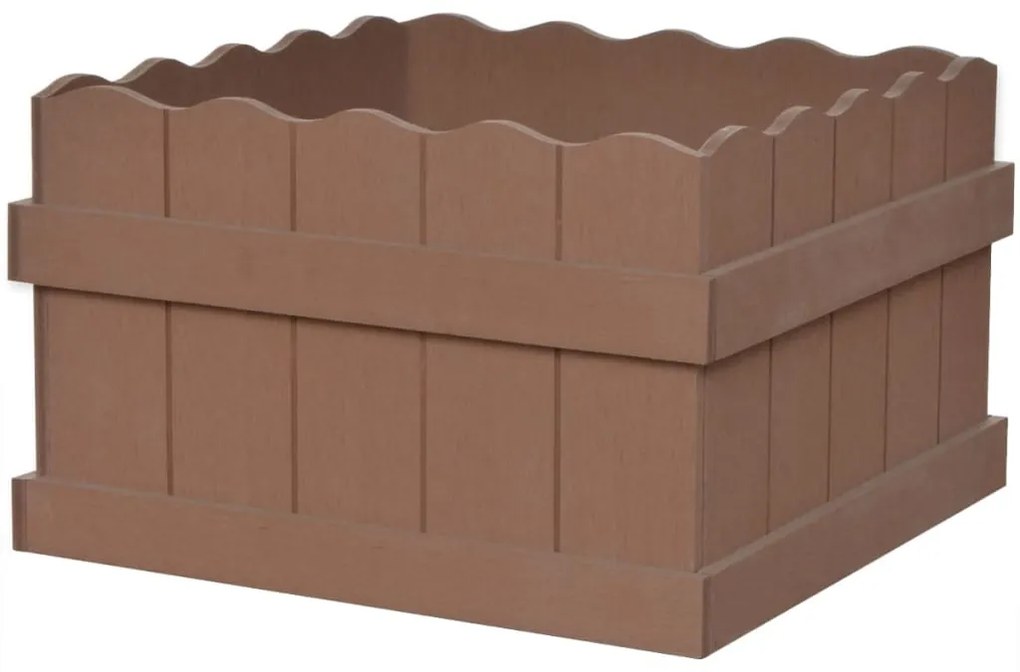 vidaXL Canteiro elevado para jardim WPC 40x40x25 cm castanho