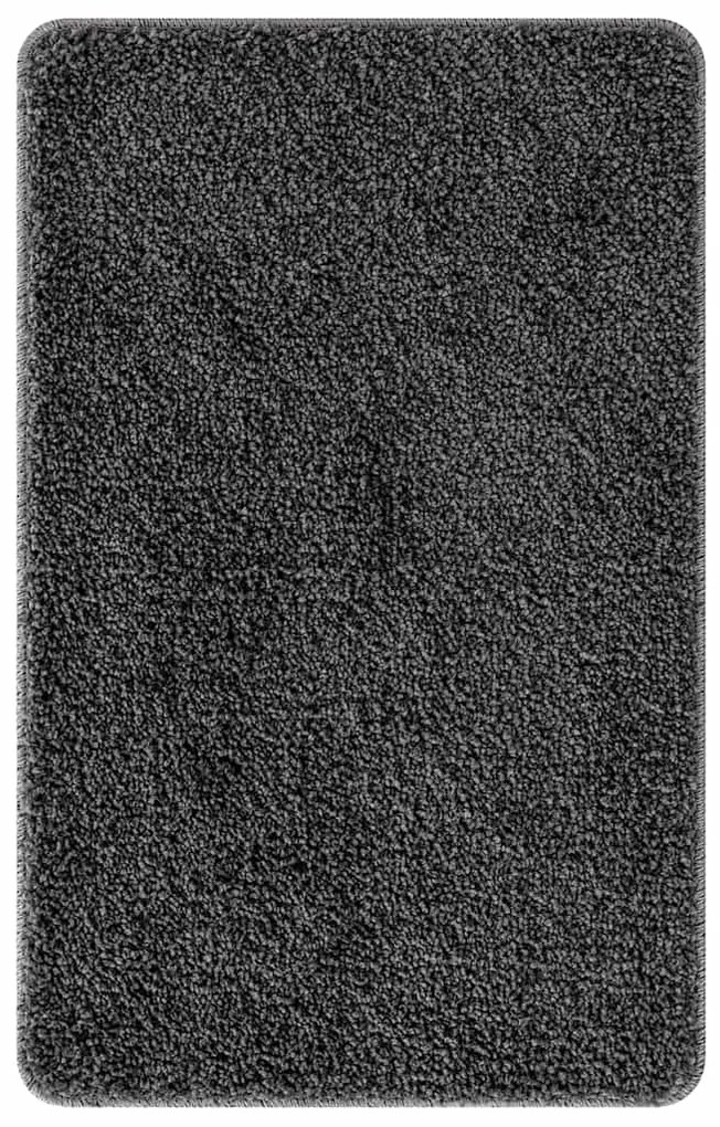Tapete de Banho Retangular Cinza Escuro 60x90 cm Polipropileno Antider