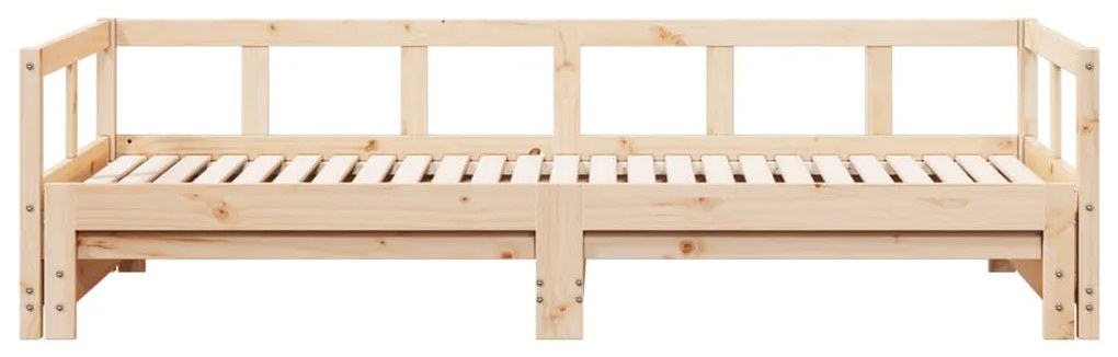 Sofá-cama sem colchão 90x190 cm madeira de pinho maciça