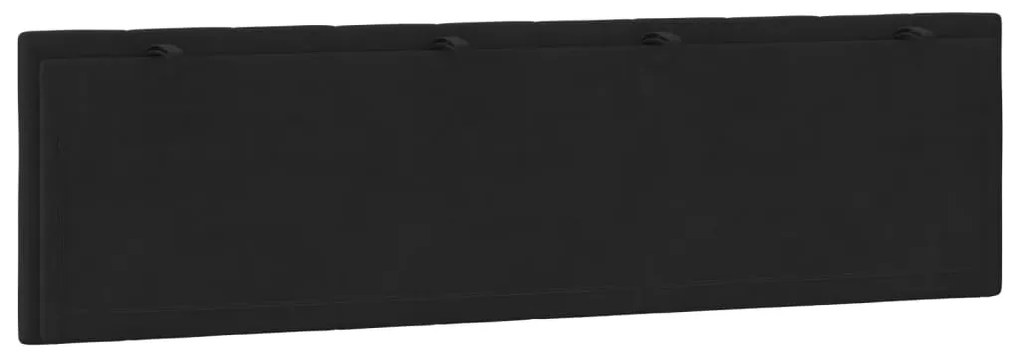 Almofadão de cabeceira 180 cm veludo preto