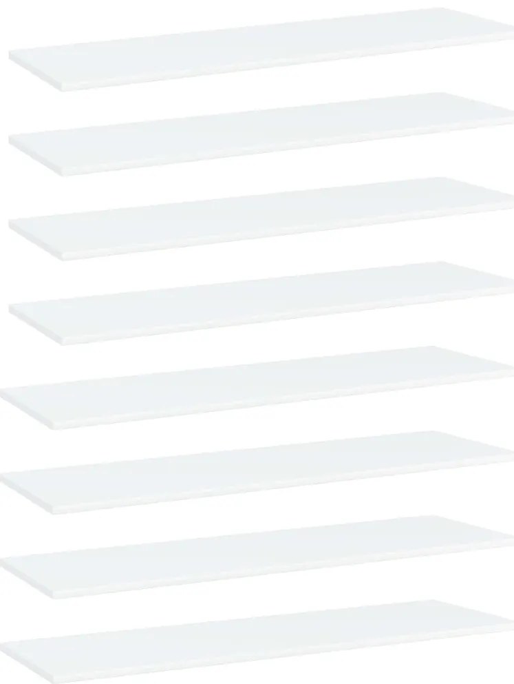 vidaXL Prateleiras p/ estante 8 pcs 100x30x1,5cm contraplacado branco