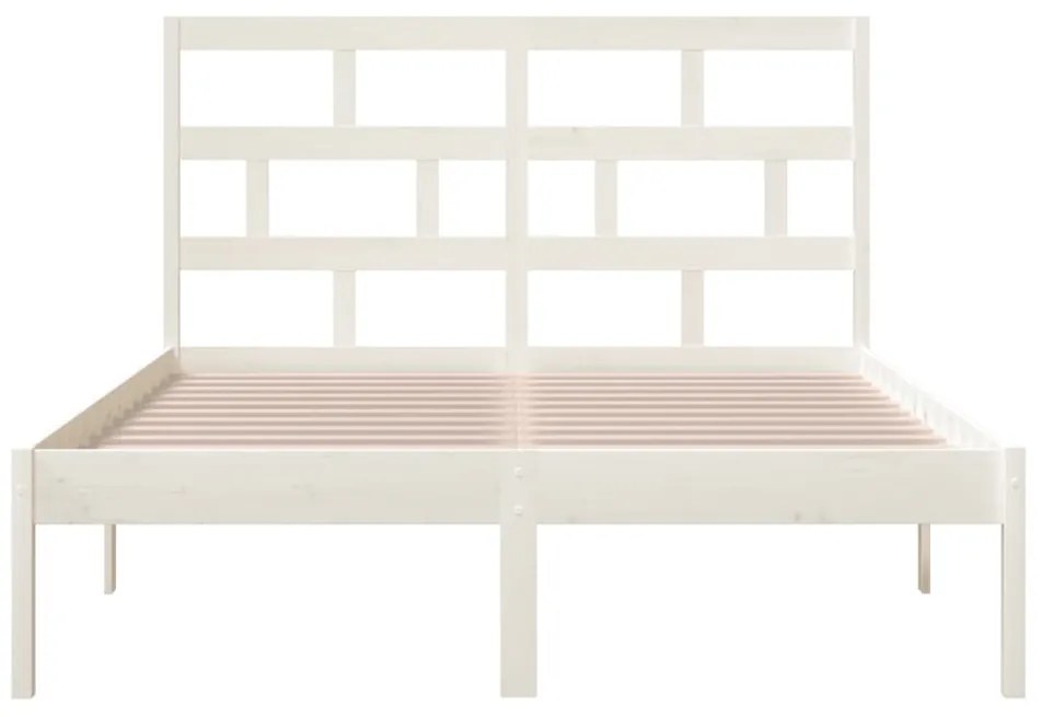 Estrutura de cama 120x200 cm pinho maciço branco