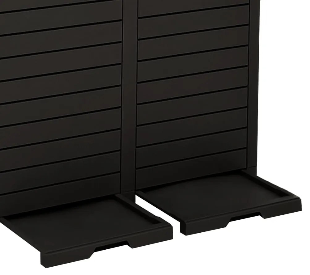 Caixote do lixo p/ exterior 78x41x86 cm polipropileno preto
