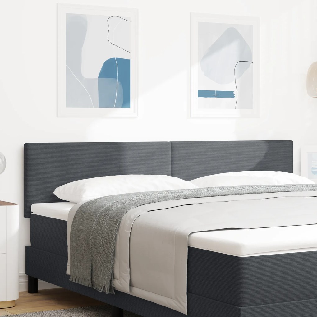 Cabeceira vidaXL Design Simples Cinza Escuro 180 cm Tecido Córdura