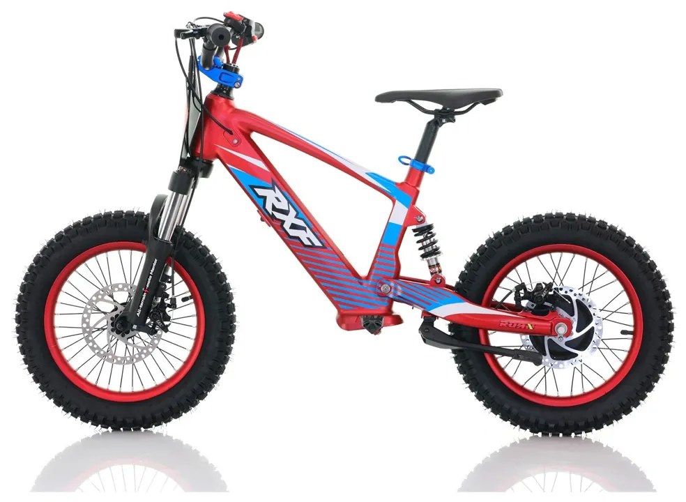 Bicicleta elétrica infantil 350W 16" Roan RXF Evo-S Vermelha