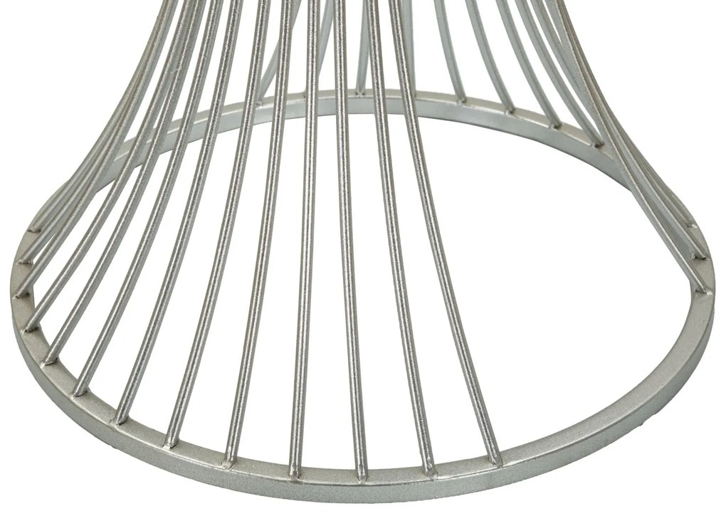 MESA DE APOIO Ø 40X79 CM PRATEADA