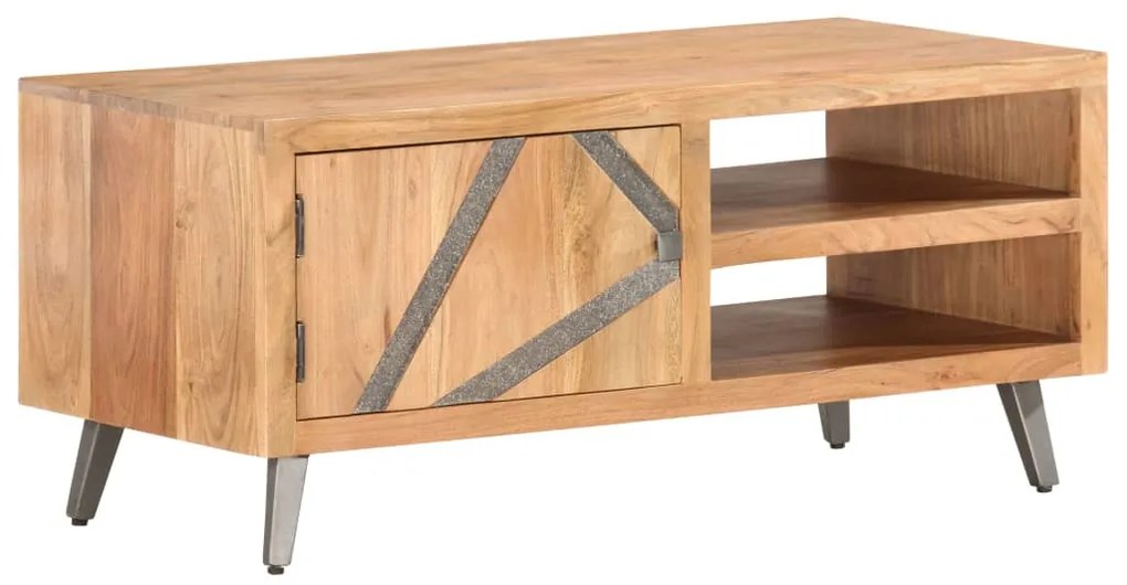 Mesa de centro 90x45x40 cm madeira de acácia maciça