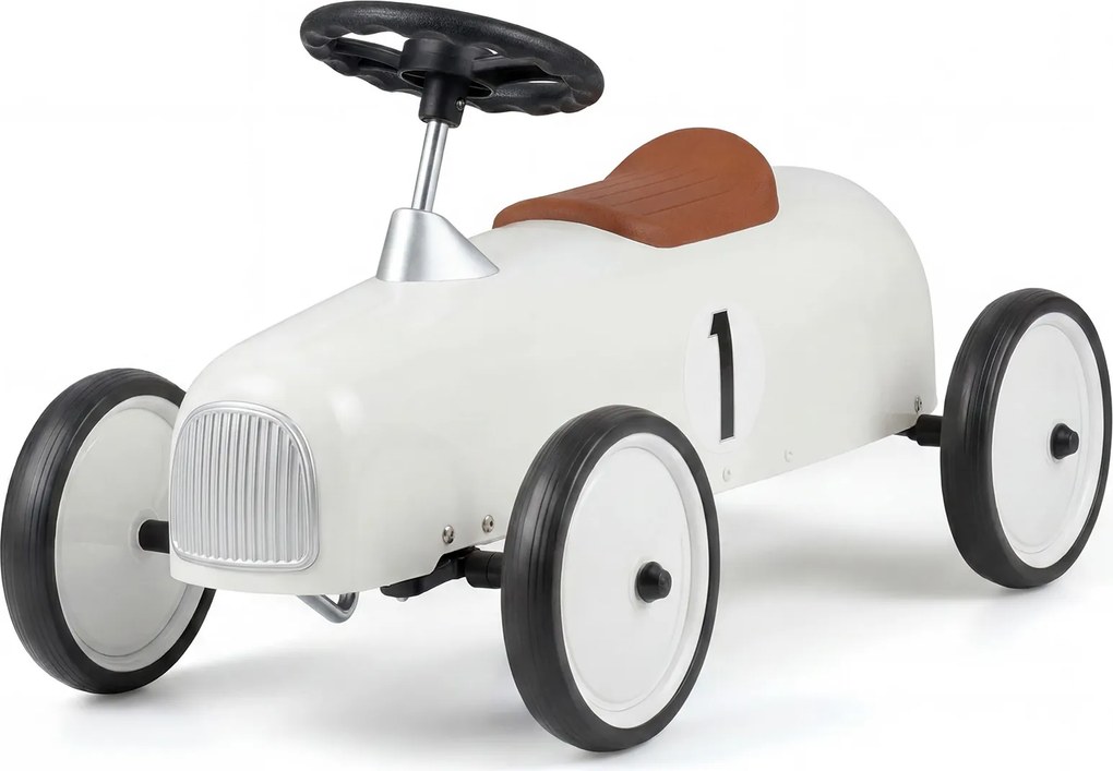 Andador de Bebé Vintage, 75 x 39 x 40 cm, Volante Multifuncional, Branco