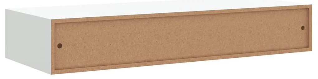 Prateleira de parede com gaveta MDF 60x23,5x10 cm branco