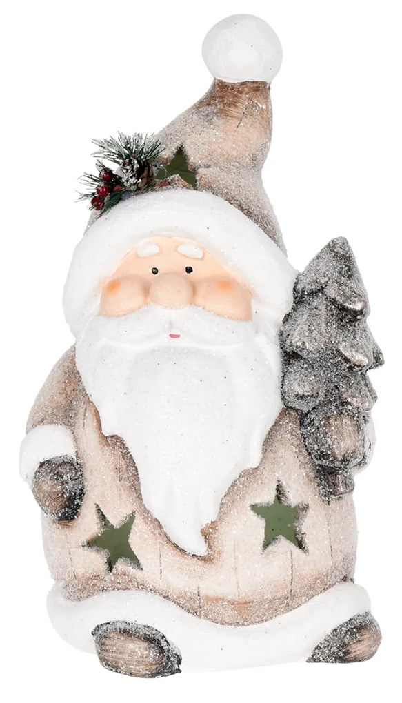 Figura Pai Natal Com Led 34CM