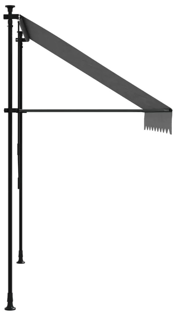 Toldo retrátil 200x150 cm tecido e aço antracite