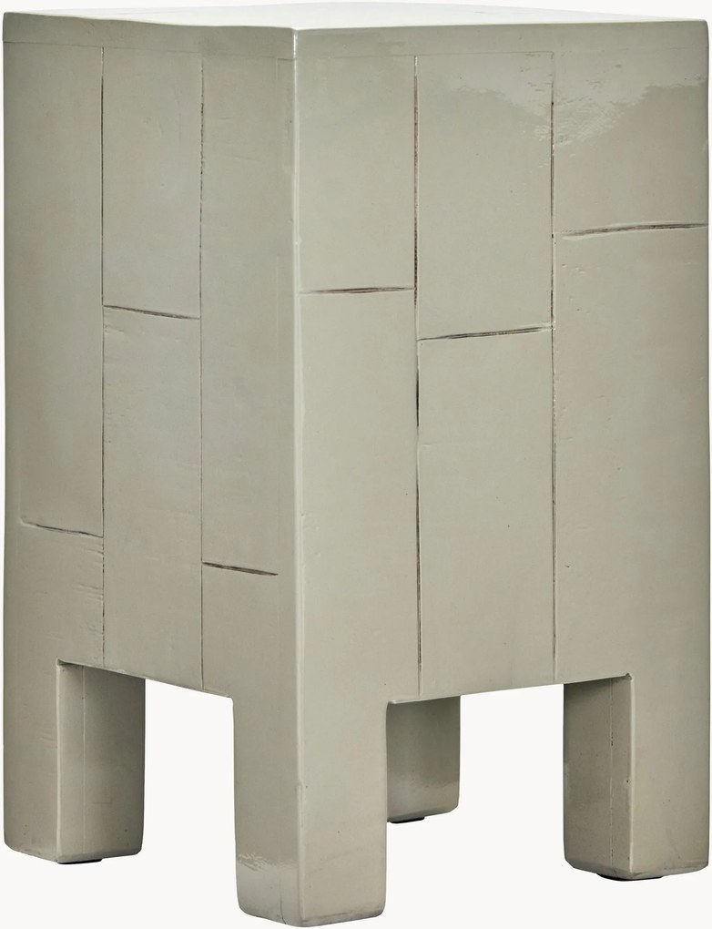 Mesa de apoio artesanal em madeira de manga Brick