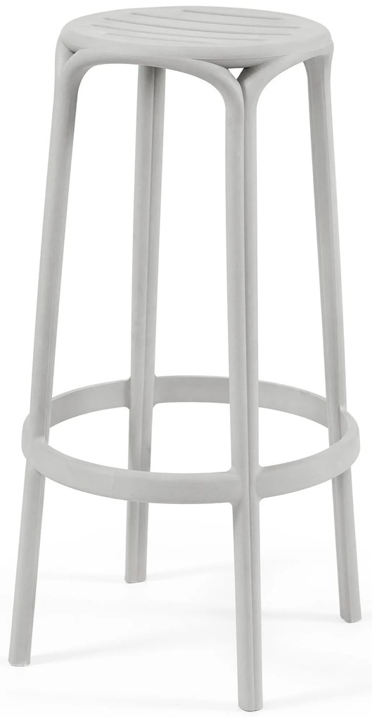 Banco Alto WOODY 77H - Pack 16 unidades, Cinza Pastel