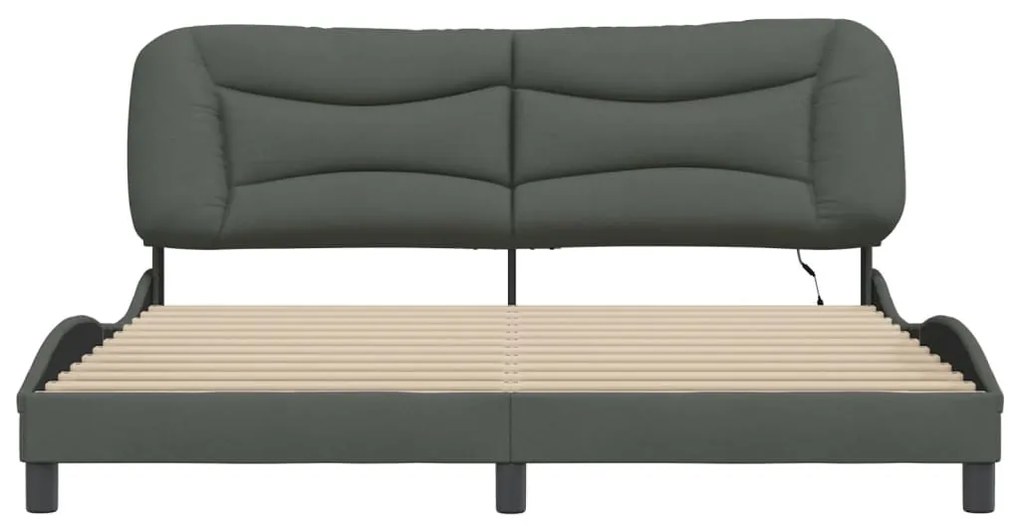 Estrutura de cama com LED sem colchão 180x200 cm tecido