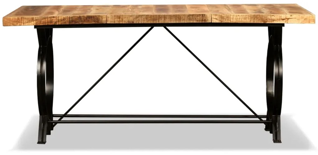 Mesa de jantar madeira de mangueira maciça áspera 180 cm