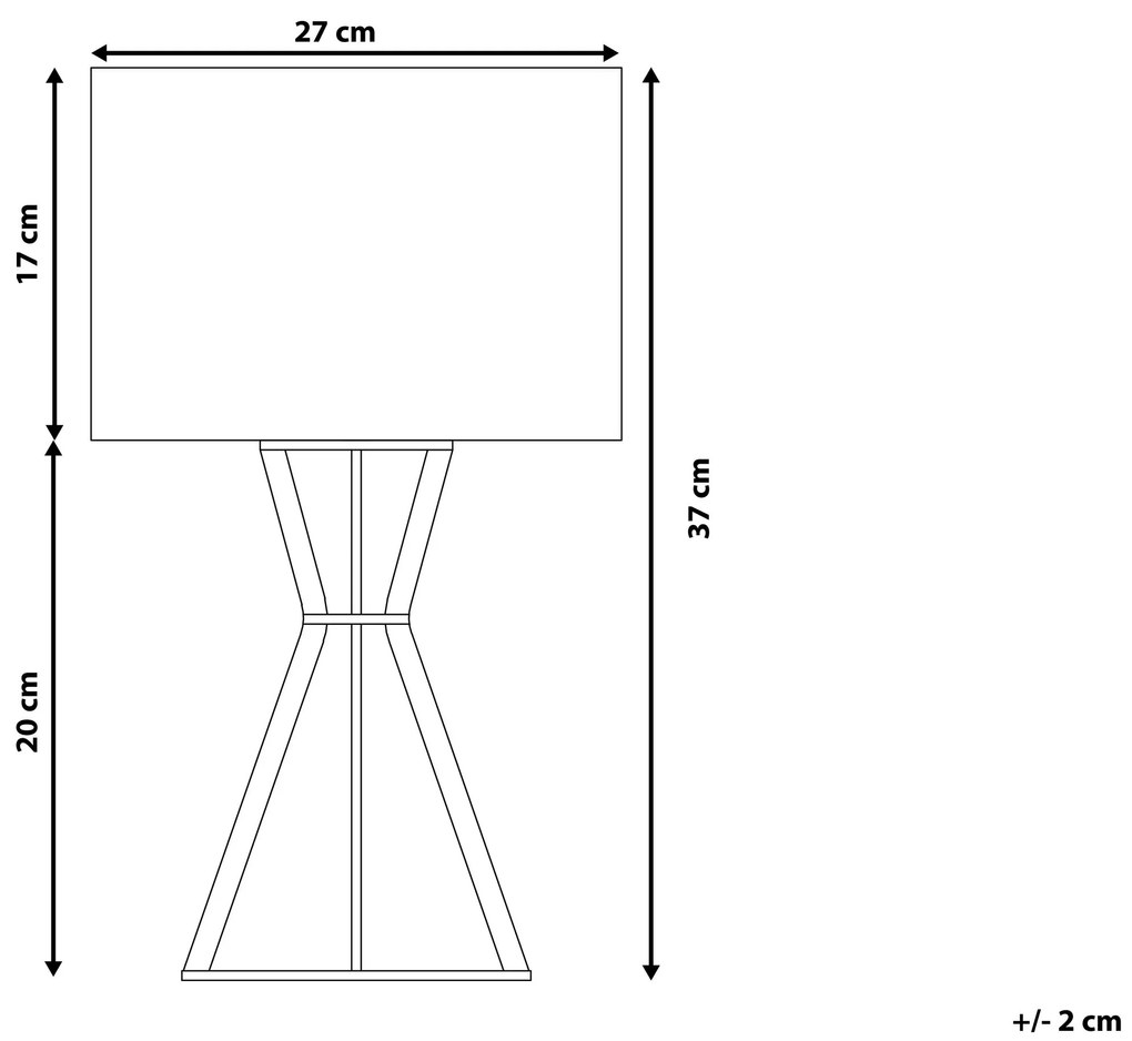 Candeeiro de mesa branco CARRION Beliani