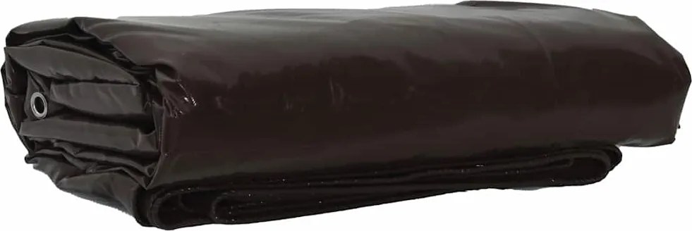 vidaXL Lona 650g / m² Castanho 6 x 8 m Lona com revestimento em PVC
