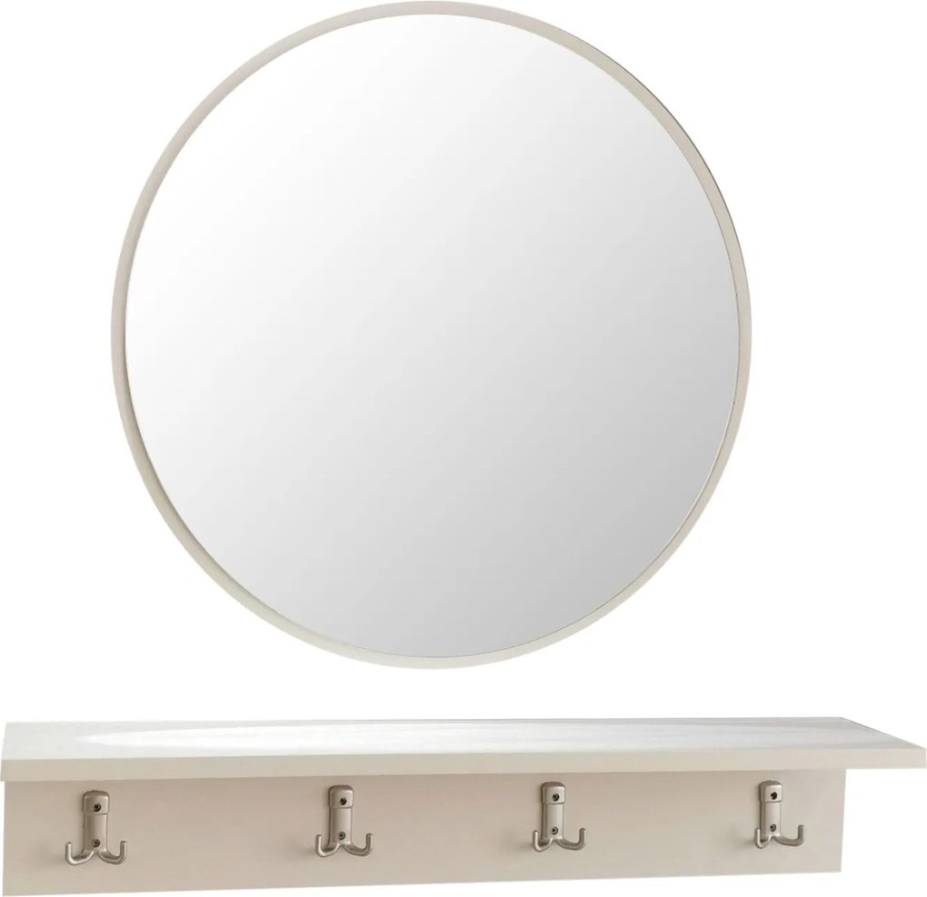Hall Stand V100 – Branco – Largura: 80 cm Altura: 15 cm Profundidade: