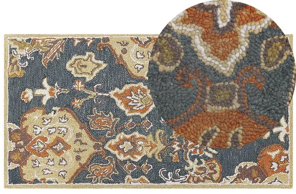 Tapete de lã multicolor 80 x 150 cm UMURLU Beliani