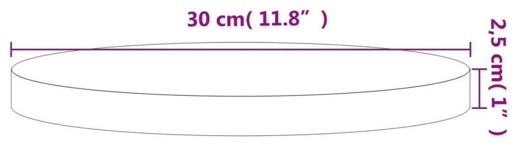 Tampo de mesa redondo Ø30x2,5 cm madeira de faia maciça