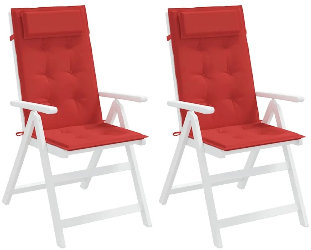 Almofadões p/ cadeira encosto alto 2 pcs tecido oxford vermelho