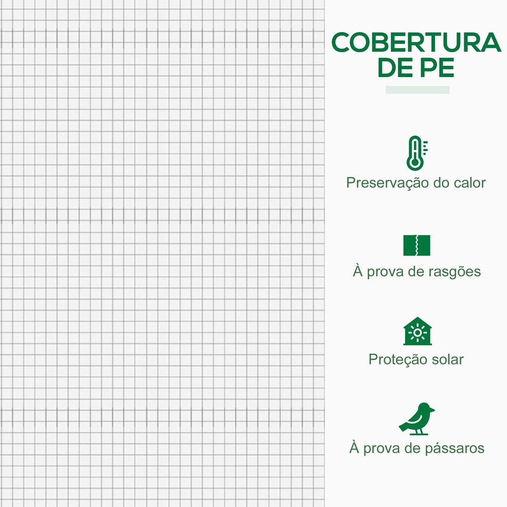 Estufa de Jardim Pequena Estufa de Exterior com Janelas e Estrutura de