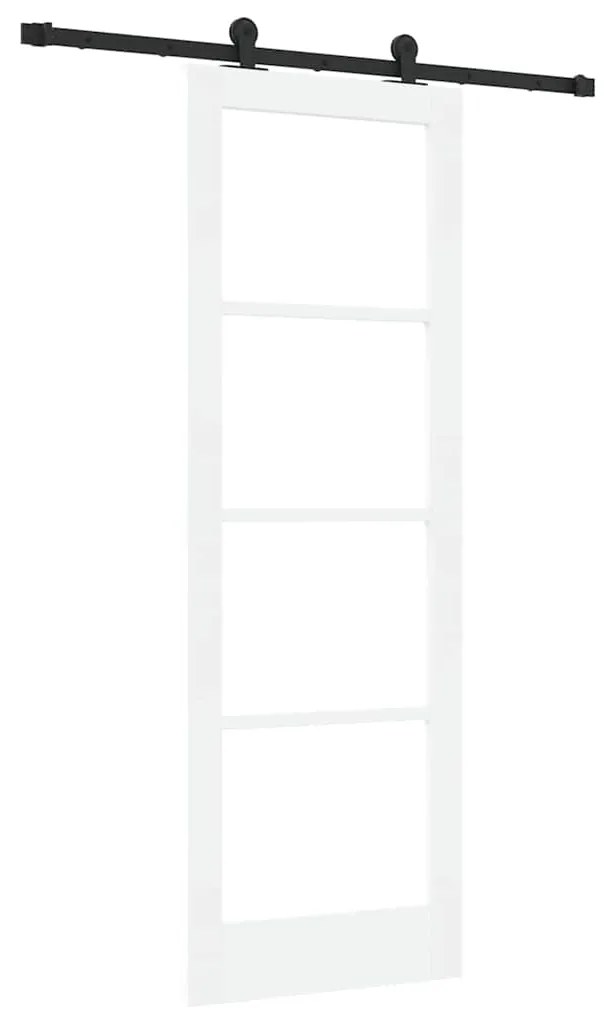 Porta Deslizante vidaXL com Conjunto de Ferragens "ORKDAL" Branca 73.5