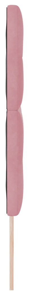Cabeceira vidaXL Estofada com Botões Rosa 160 cm Veludo