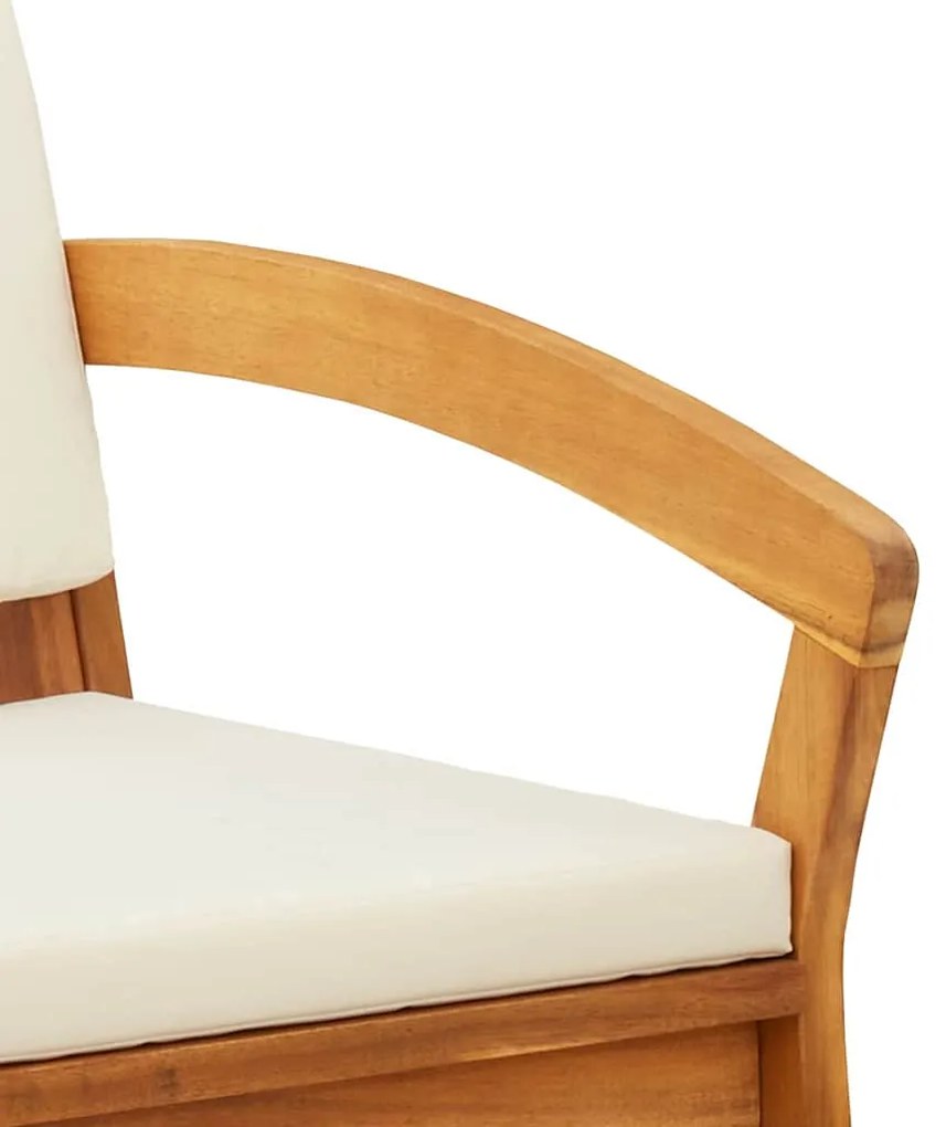 Conjunto de 2 cadeiras de jardim vidaXL 59,5x70,5x72,5 cm em madeira d