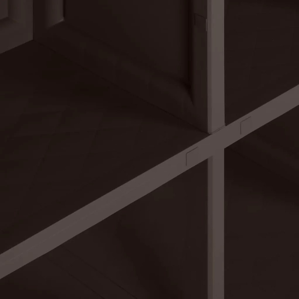 Armário de plástico 79x43x125 cm design de madeira castanho