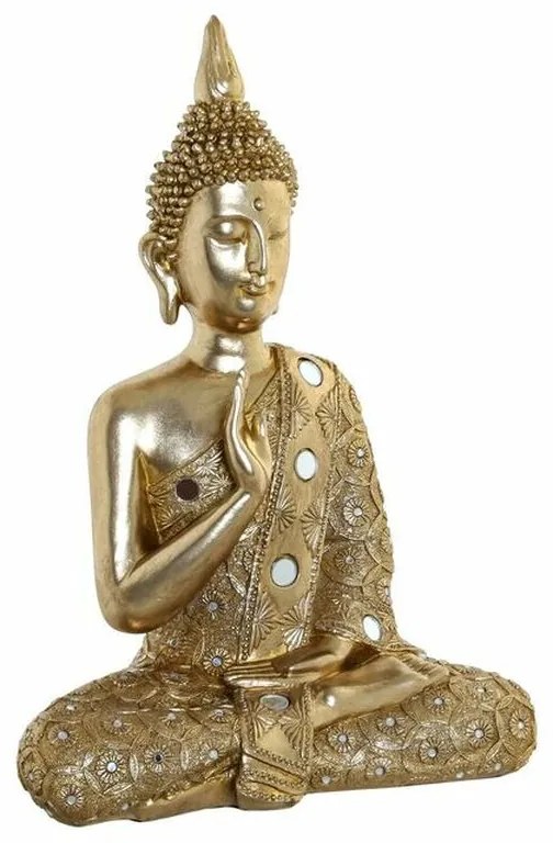 Figura Decorativa DKD Home Decor Dourado Buda Resina (29 x 14 x 40.5 cm)