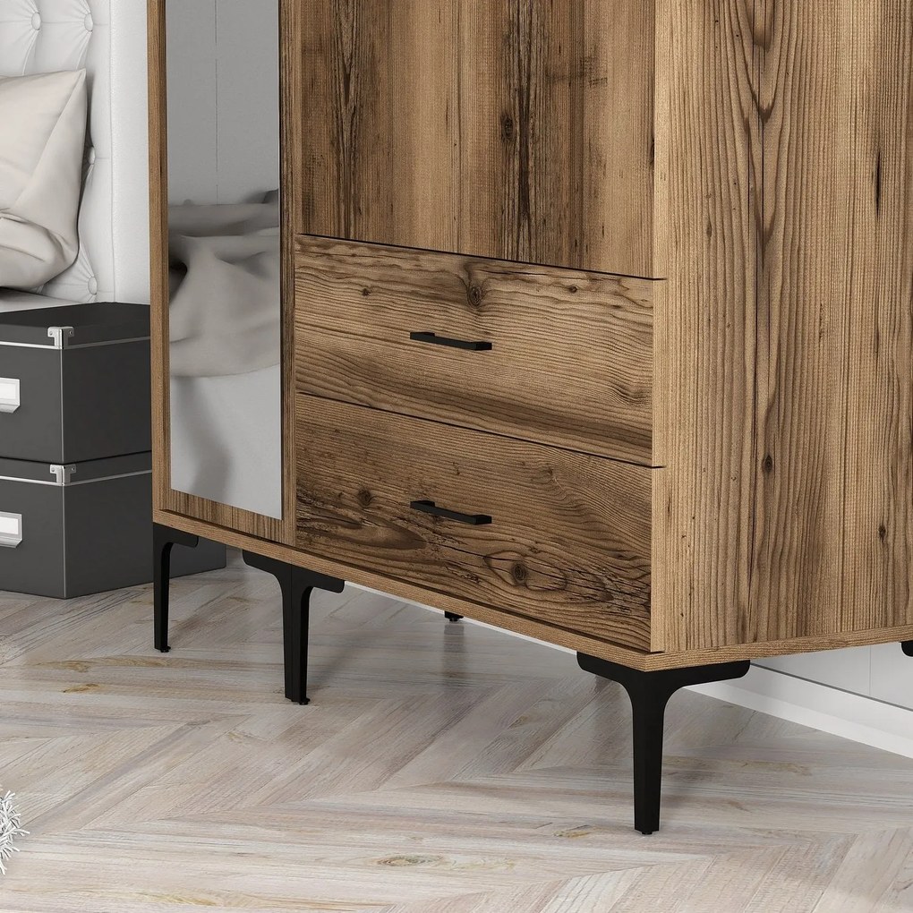 Roupeiro Kumsal RT – Nogueira – 120x47,5x201,4 cm