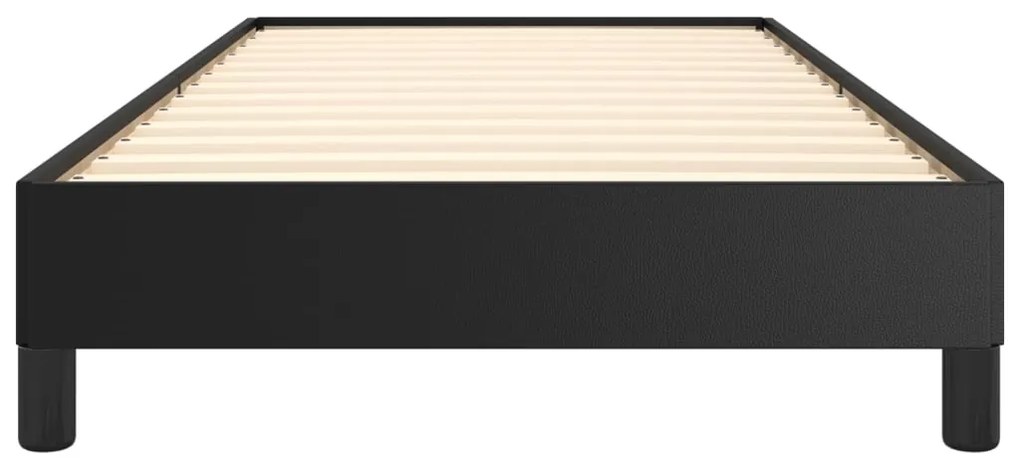 Estrutura de cama 80x200 cm couro artificial preto