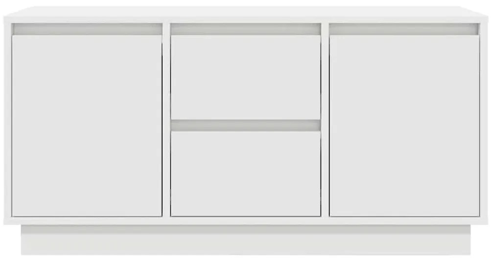 Móvel de TV com luzes LED 100x41x50 cm branco