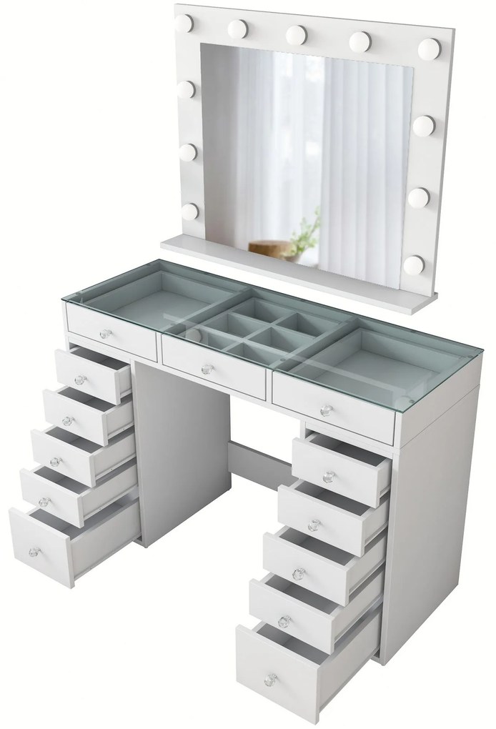 Mesa de Maquilhagem BJ118 – Branco – 120x79,8x44,5 cm