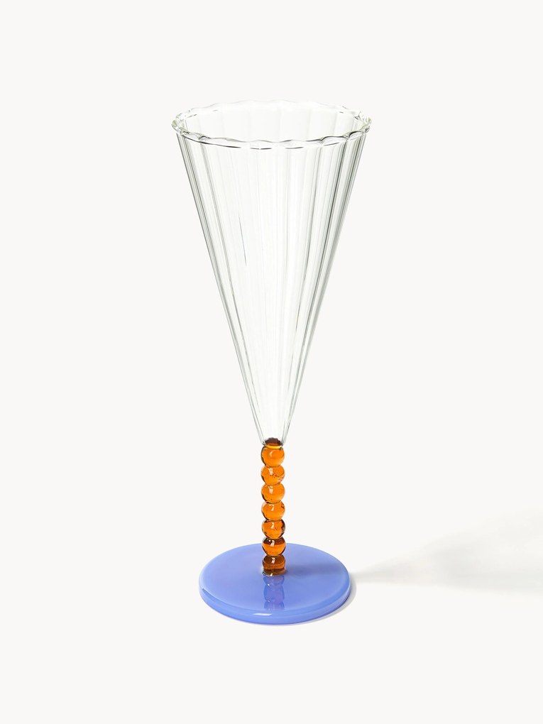 Copos de champanhe artesanais Perle, conjunto de 2