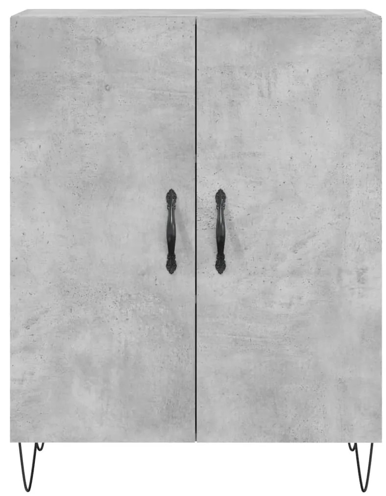 Armário alto 69,5x34x180 cm derivados de madeira cinza cimento