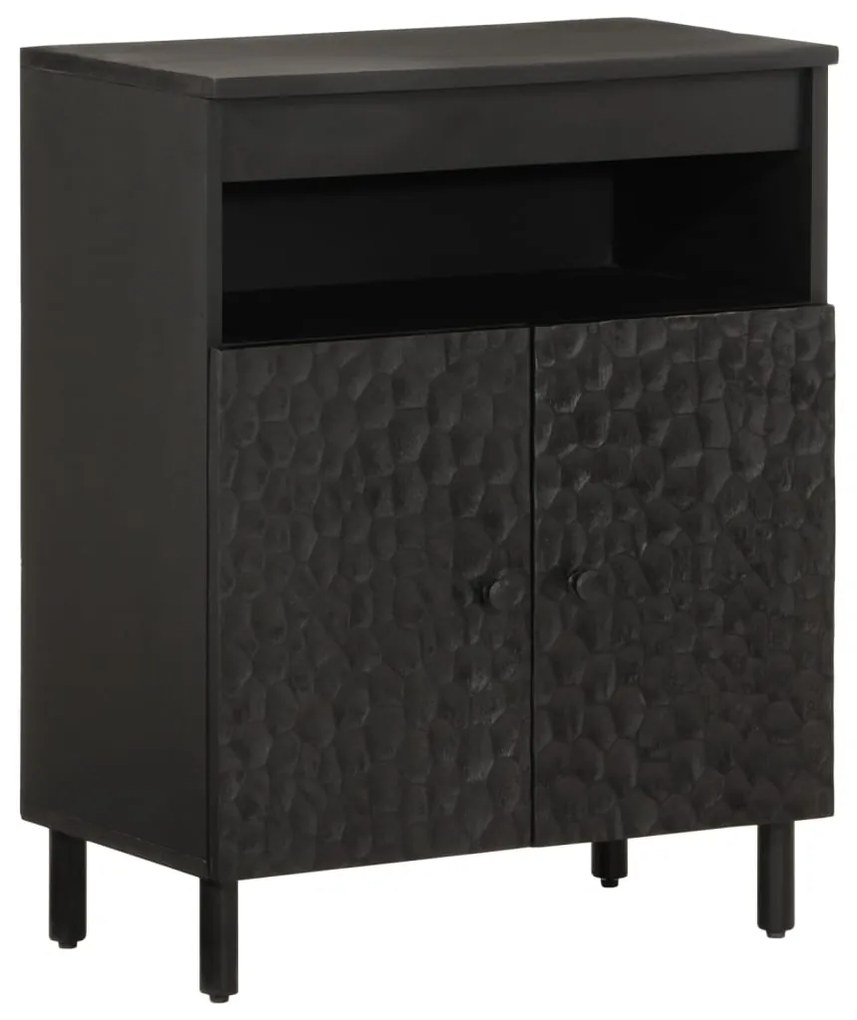 vidaXL Móvel de apoio 60x33x75 cm madeira de mangueira maciça preto