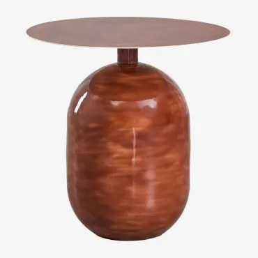 Mesa De Cabeceira Em Ferro Truax Ø50 Cm - Sklum
