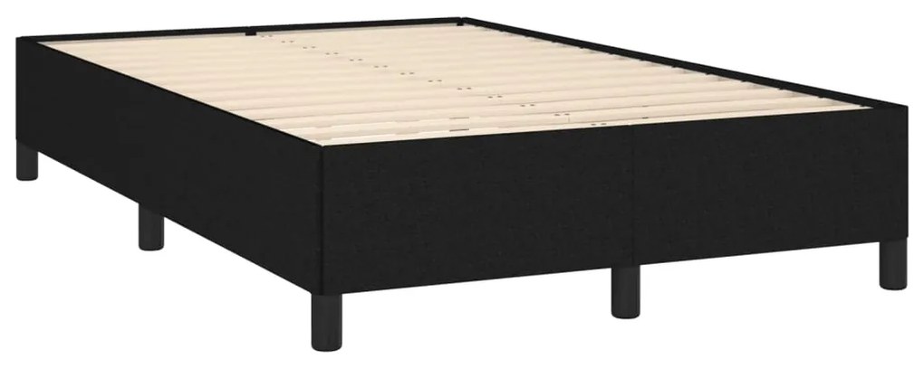 Cama boxspring com colchão 120x190 cm tecido preto