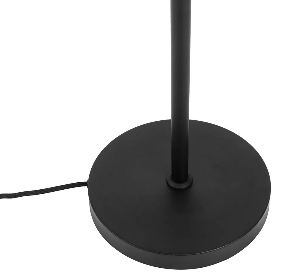 Candeeiro de pé inteligente preto ajustável incl. 3 Wifi P45 - Mesh