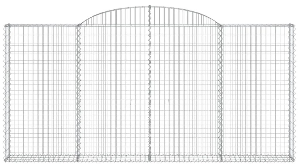 Cestos gabião arqueados 4pcs 300x30x140/160cm ferro galvanizado