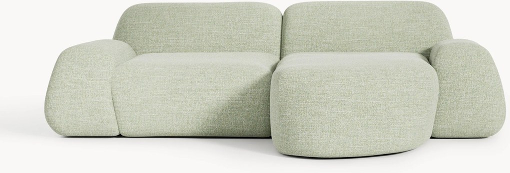 Sofá de canto modular em bouclé Wolke (3 lugares)