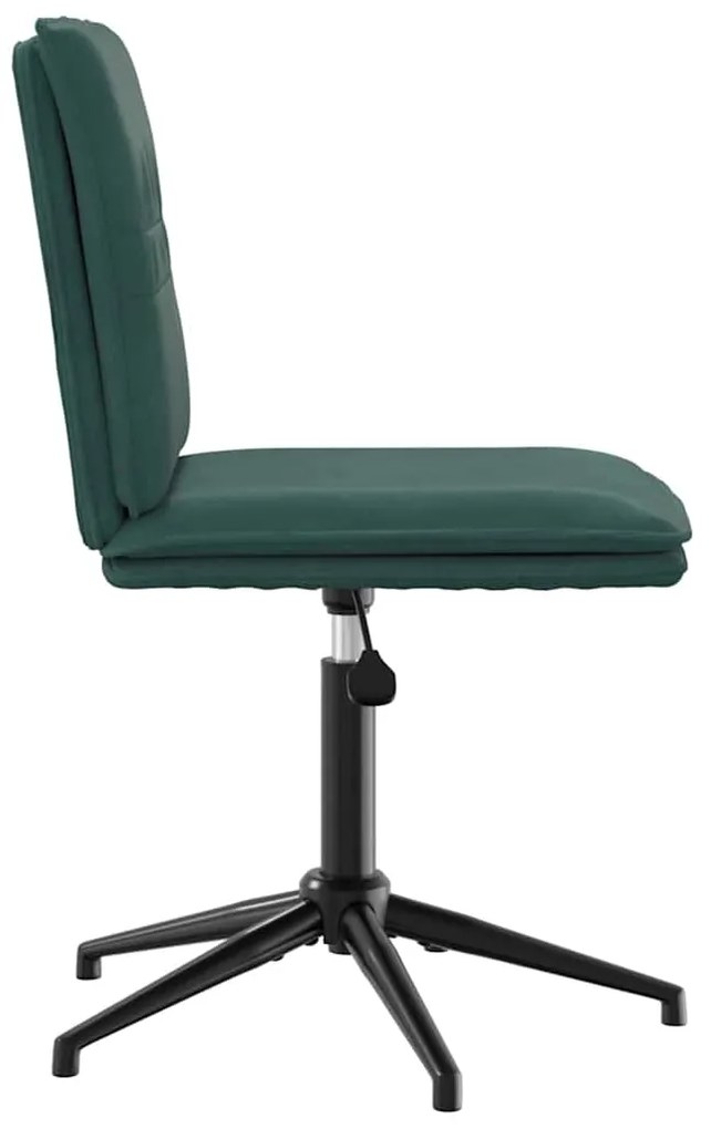 Cadeiras de jantar 6 pcs veludo verde-escuro